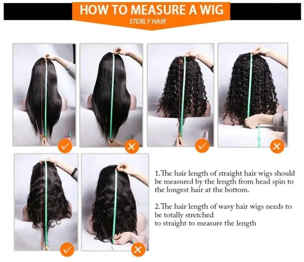 210 Density 38 40 Inch 13x4 13x6 HD Transparent Bone Straight lace front human hair wig Brazilian Human Hair Wigs For Women Viralgem Store