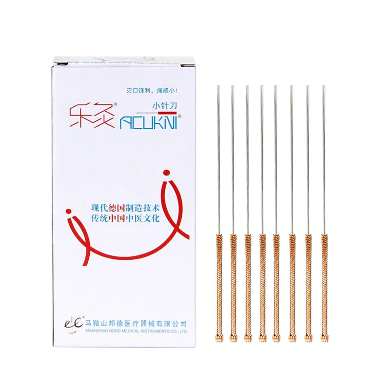 100pcs/pack Copper Handle Small Knife Blade  Acupotomy  Accupuncture Therapy Sterilization Acupuncture Needles Sharp