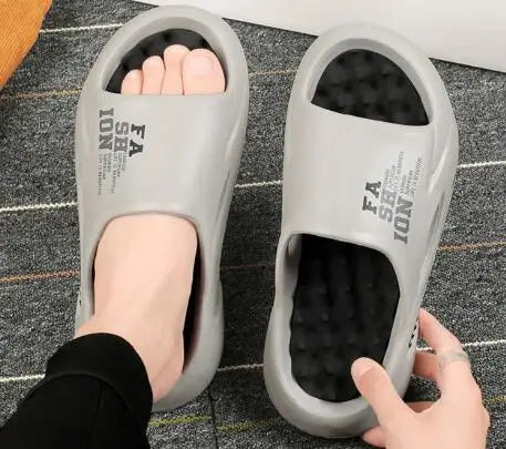 2023 NEW Men's Slippers Massage Slip-on Platform Slippers for Men Fashion Outdoor Beach Anti-slip Flip-Flops Man's Sandals 38-45