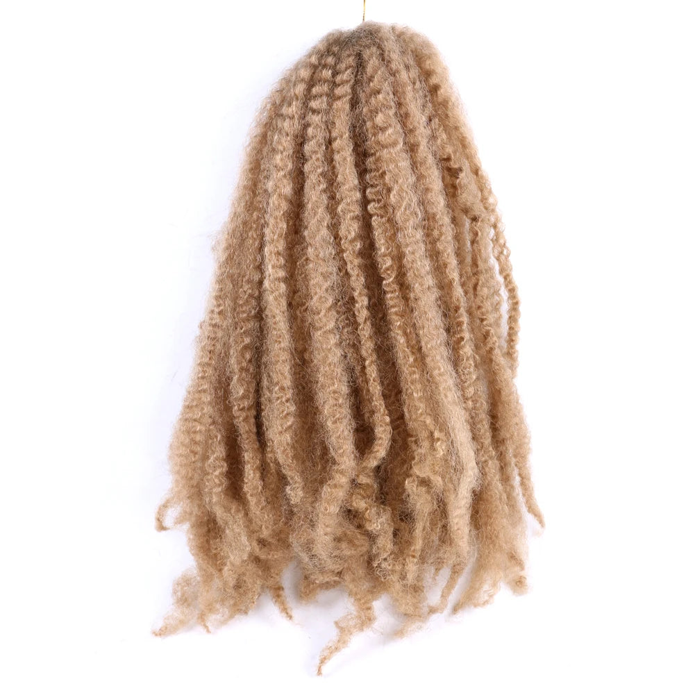 18 Inch Synthetic Marley  Twist Braiding Hair Afro Kinky Curly Crochet Hair for Faux Locs Long Springy Twist Hair Extensions