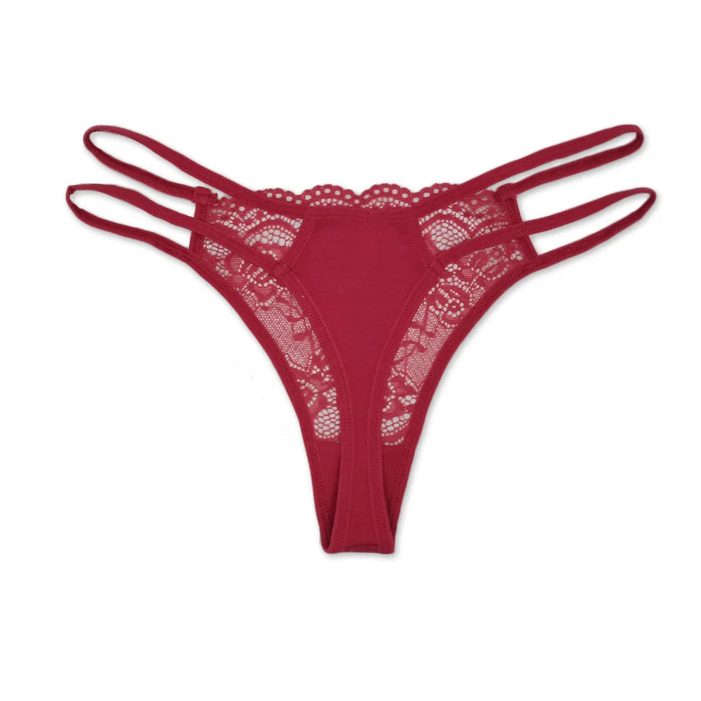 5 PCS/SET Lingerie Sexy Lace Thongs Woman Low G String Girls Underpants M-XL Transparent T-back Underwear Women Panties Viralgem Store