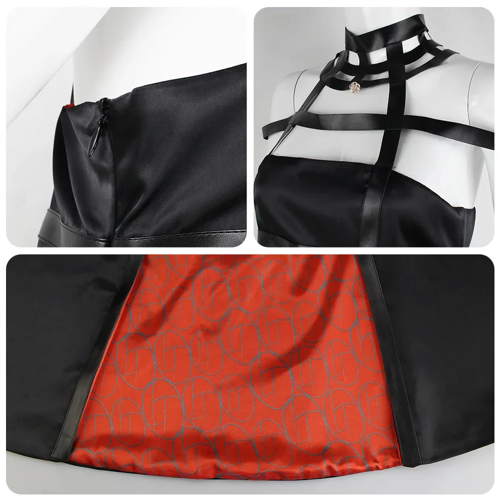 Yor Forger Cosplay Costume Anime Spy X Family Cosplay Wig Dress Suit Black Red Uniform Gothic Halter Halloween Women Clothes Viralgem Store
