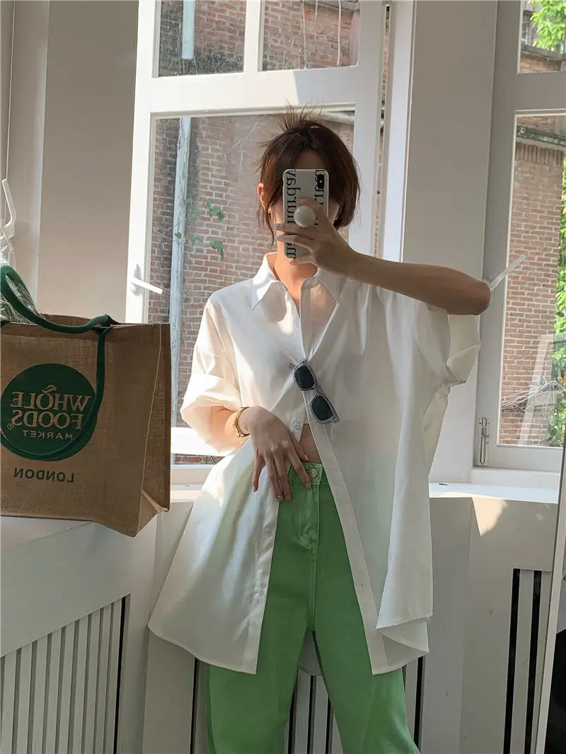 XEJ Elegant and Youth Woman Blouses Oversize Shirts Woman Summer Women's Clothing Spring 2022 Short Hand Shirt Youth Blouses