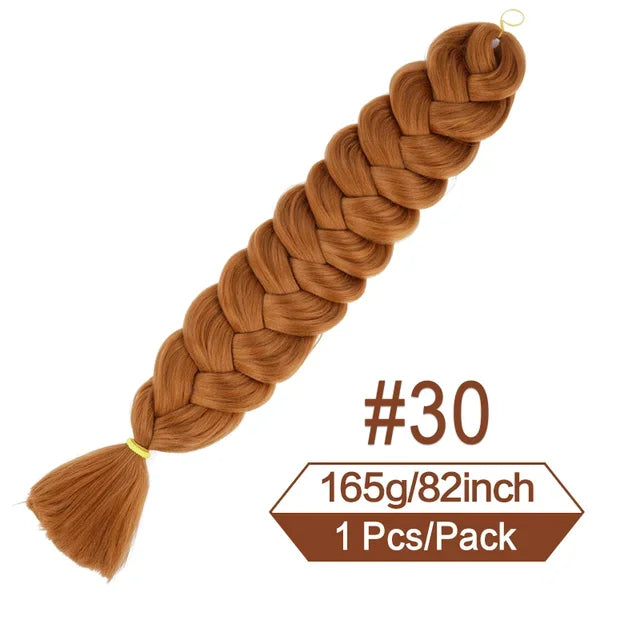 82 Inch Jumbo Braiding Hair Synthetic Xpression Braids Crochet Hair Extensions 165g  Pre Stretched Braid Wholesale For Women
