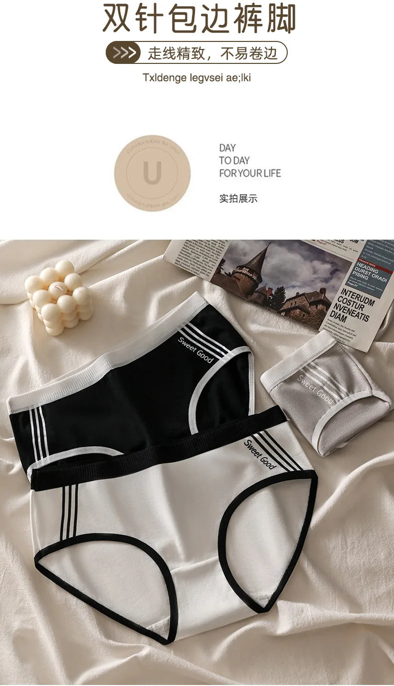 Women Panties Women Sexy Low Rise Briefs Sports Female Solid Color Breathbale Underwear Soft Lingerie