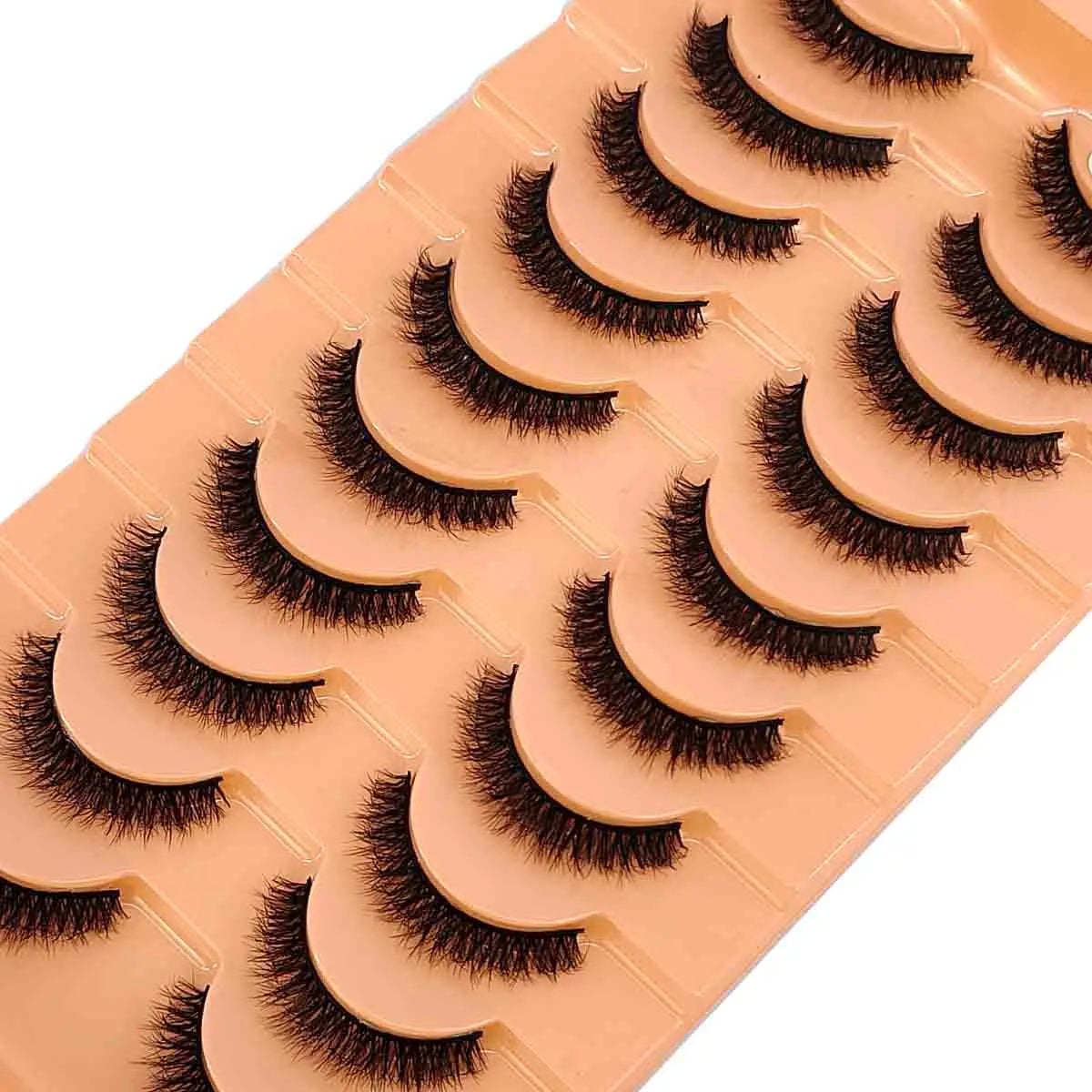 10 Pairs 3D Faux Mink Lashes Fluffy Soft Beauty Wispy Natural Short False Eyelashes Curly lashes Makeup Classic Thick eyelashes