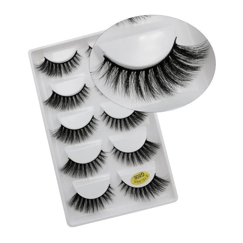 5 Pairs 3D Mink False Eyelashes h13, Soft Eyelash Extension Natural Eyelashes makeup Lashes Wholesale G800, G806 Viralgem Store