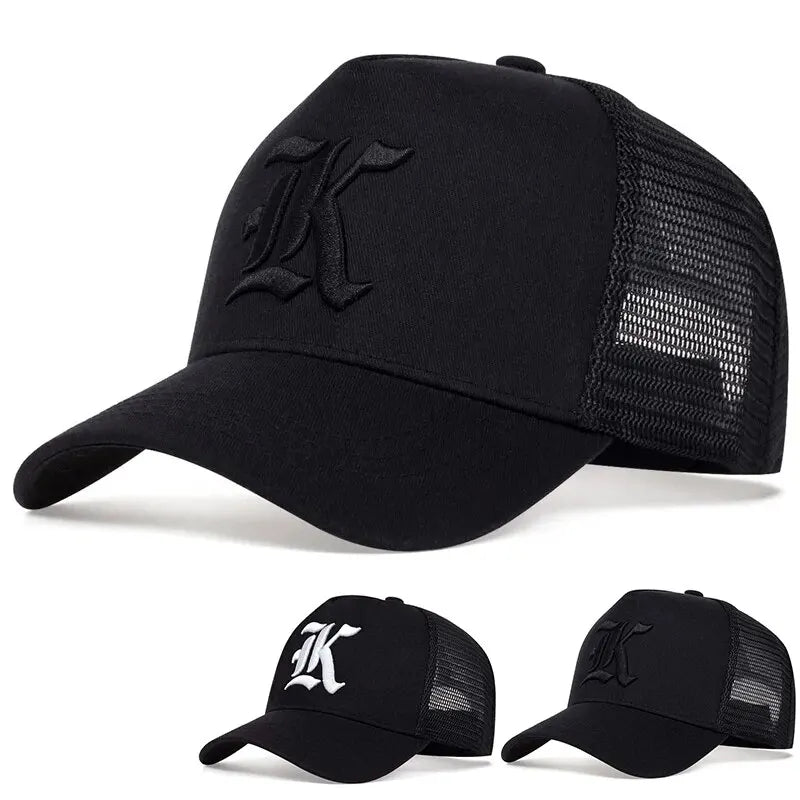 Unisex Lk Letter Embroidery Embroidery Baseball Net Caps Spring and Summer Outdoor Adjustable Casual Hats Sunscreen Hat Viralgem Store