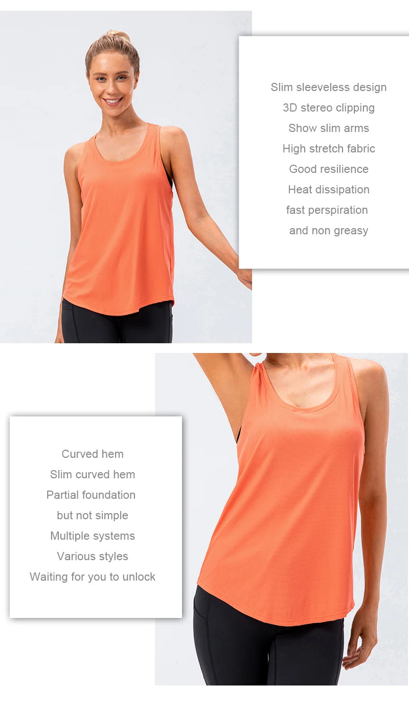 Women Sport tank Tops Loose Yoga Tops Quick Dry Workout Sport Tops For Women Fitness Sport Yoga Shirt Viralgem Store