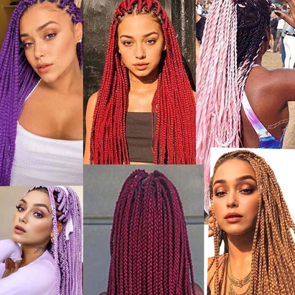 24 Inches DIY Jumbo Braiding Hair Synthetic Hair Extensions Afro Ombre Crochet Braid Hair Wholesale For Women