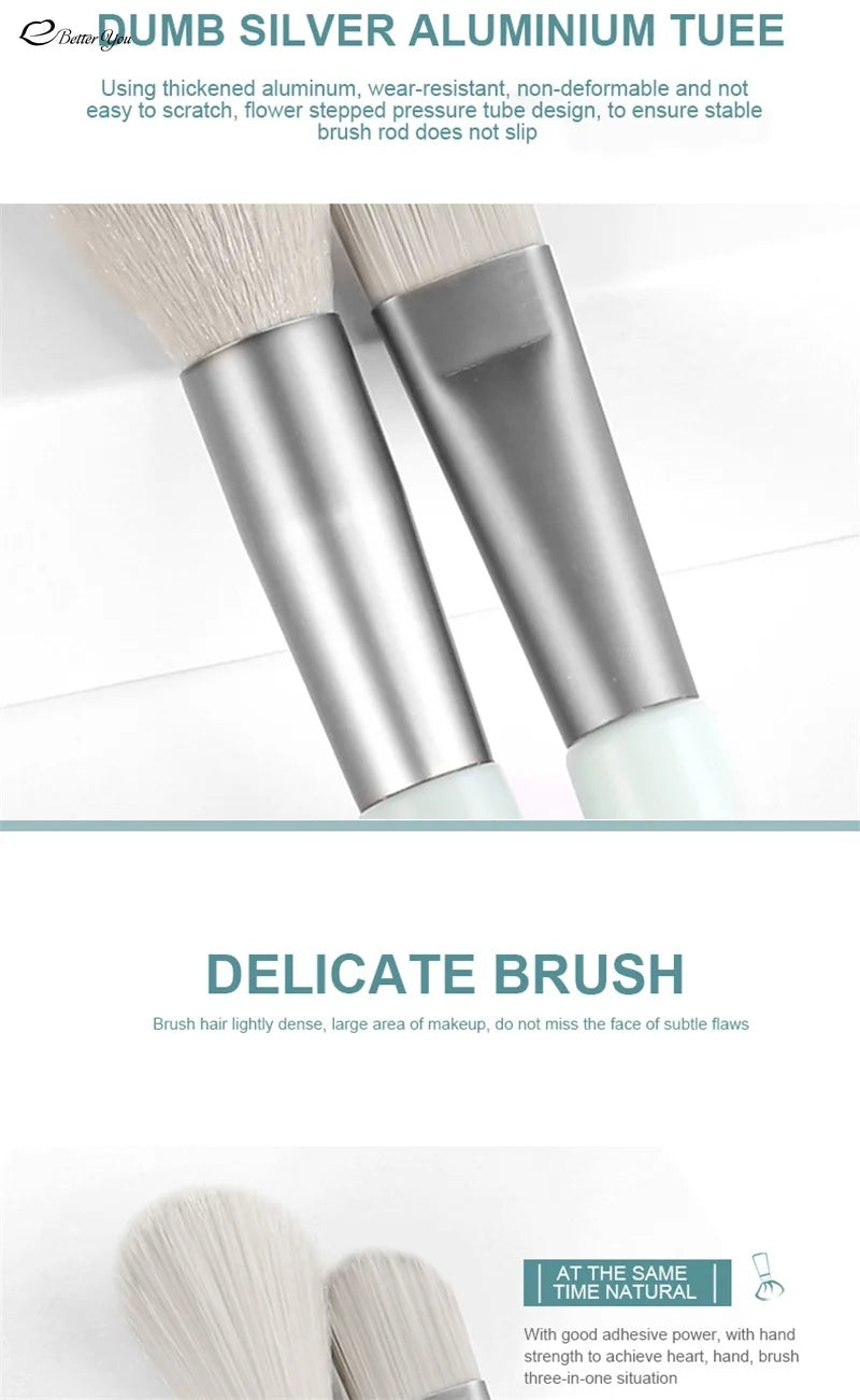 8Pcs Professional Makeup Brushes Set Cosmetic Powder Eye Shadow Foundation Blush Blending Concealer Beauty Make Up Tool Brushes