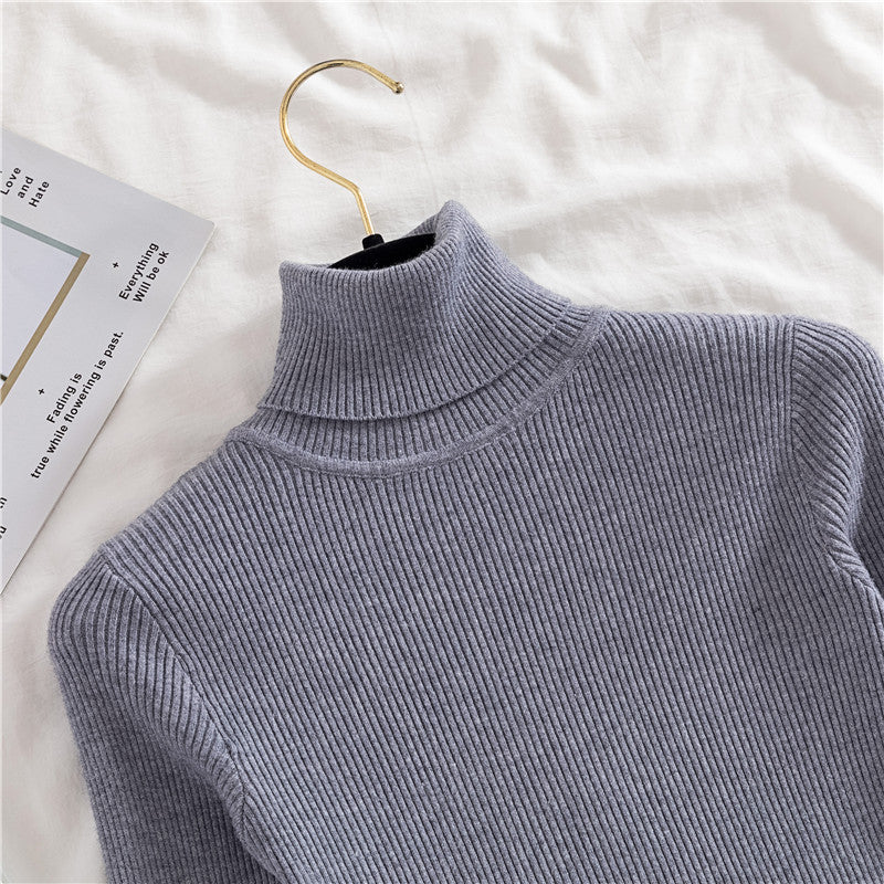 Women Turtleneck Sweater Knitted Soft Pullovers Cashmere Jumpers Basic Soft Sweaters For Women 2024 Autumn Winter