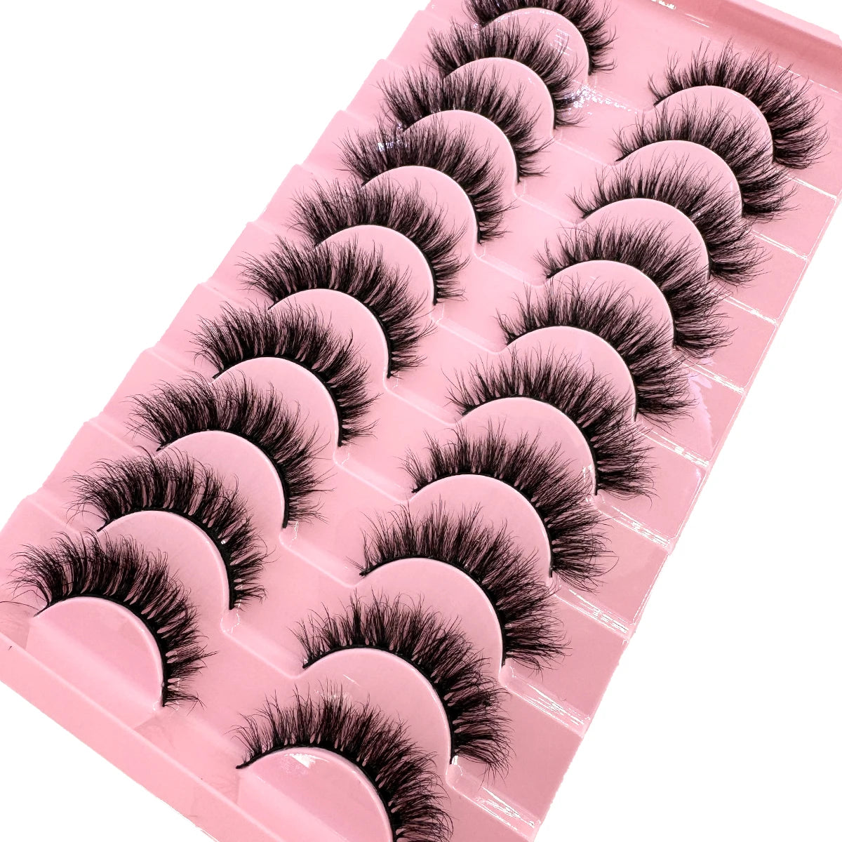 10 Pairs Faux Mink Eyelashes Handmade False Eyelashes Natural Nude Makeup Simulation Cross Messy Eye 3D Curly Eyelashes Freshlook Styles