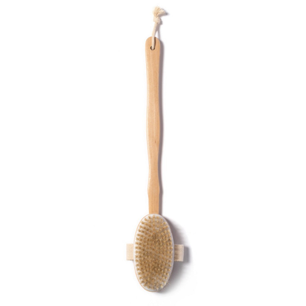 1Pc Wooden Detachable Long Handle Shower Body Brush Bathroom Wash Brushes Bathing Massager Back Exfoliating Brush Bath Tools