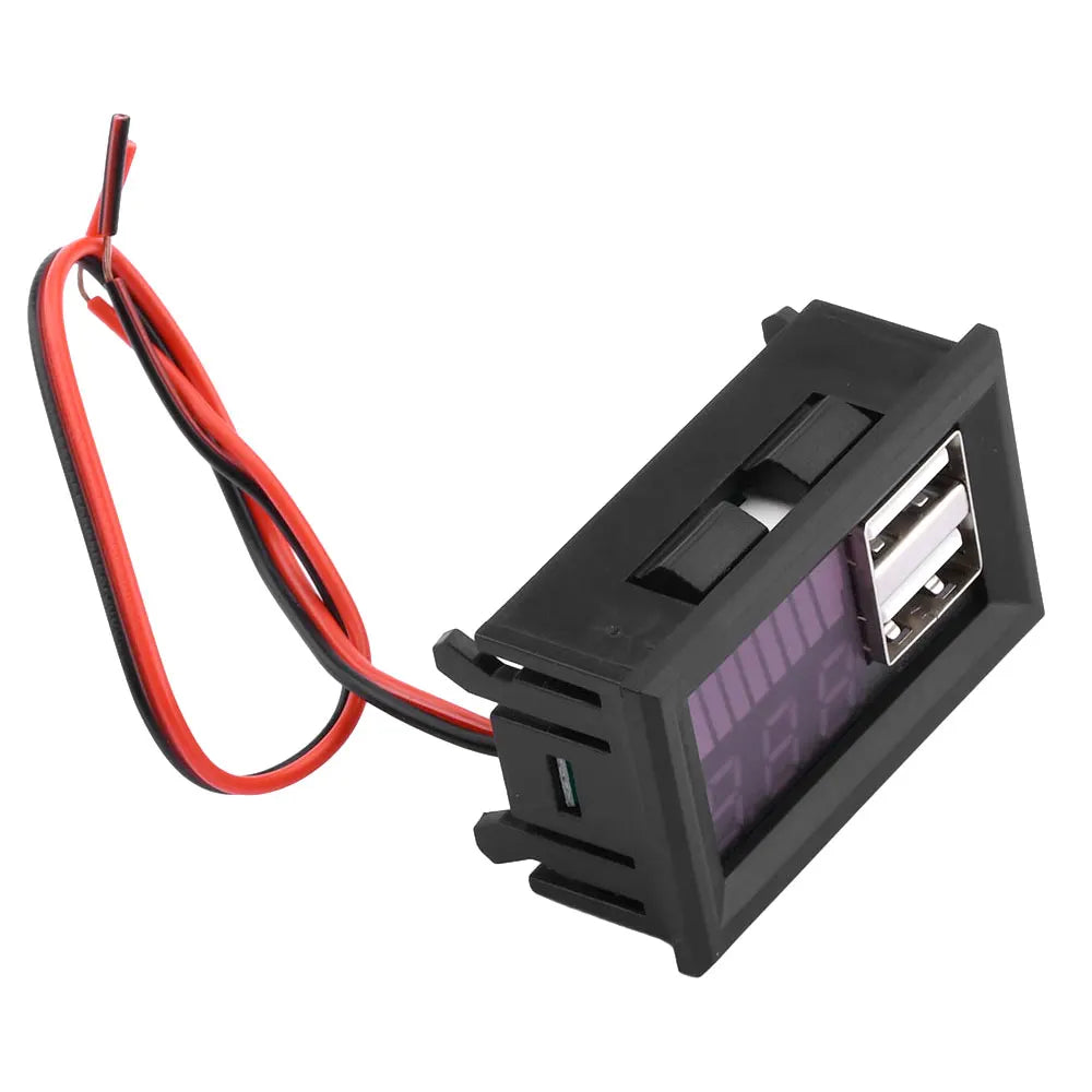 12V Lead-acid Battery 3S 11.1V-12.6V Lithium Battery Level Indicator LED Digital Display Voltmeter Dual USB Voltage Tester Viralgem Store