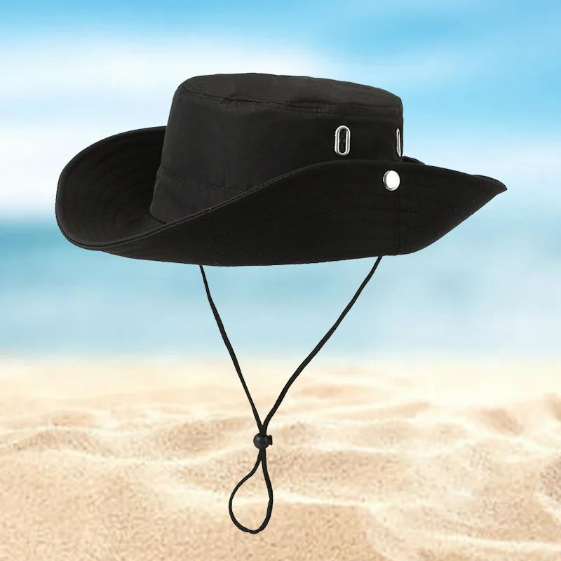 Spring And Summer New Hat Men's Outdoor Mountaineering Sunshade Fisherman Hat Summer Large Brim Breathable Sunscreen Fishing Hat Viralgem Store