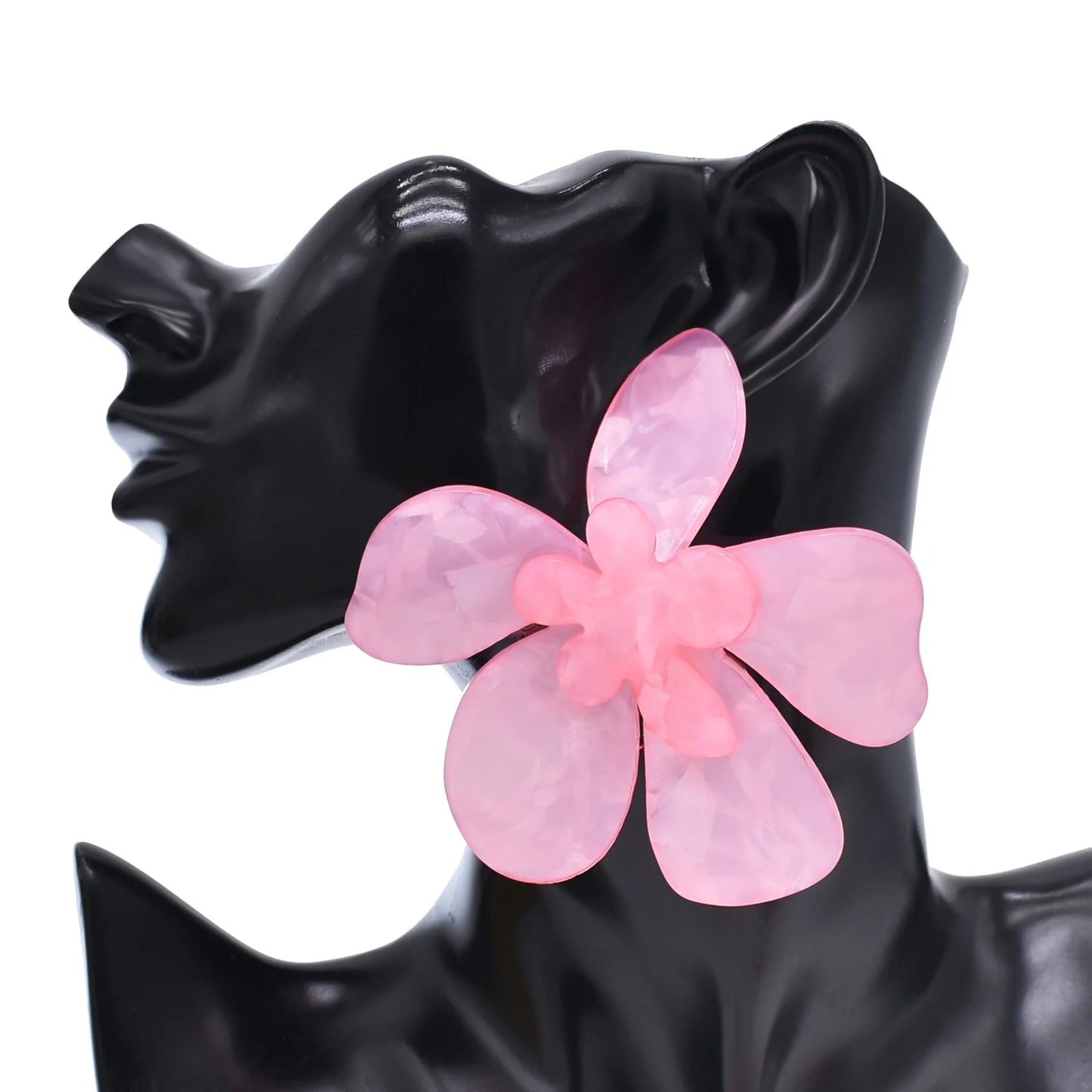 Acrylic Fashion Big Flower Pendant Earrings Double Layer Flowers Women's Earrings for Women 2023 New Party Jewelry Gifts