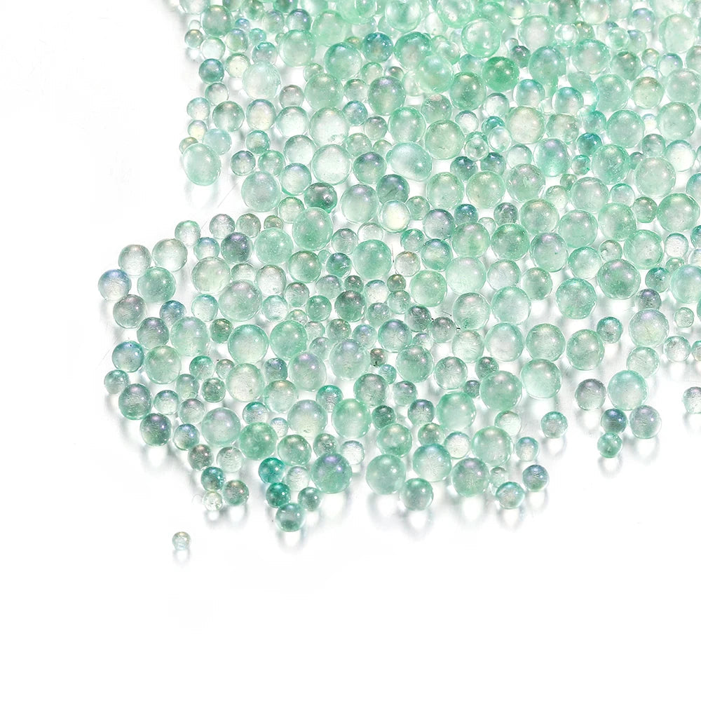 100g 0.4-3mm Mini Bubble Ball Beads Tiny Glass Bead Resin Filling for Silicone Mold UV Resin Epoxy Filler DIY Nail Art Decor Viralgem Store