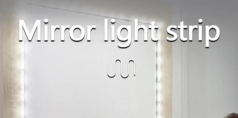 5M Led Vanity Mirror Lights Kit Dimmable Makeup Light Bathroom Mirror Lights USB LED Strip Lights Dressing Table Make Up Lamp