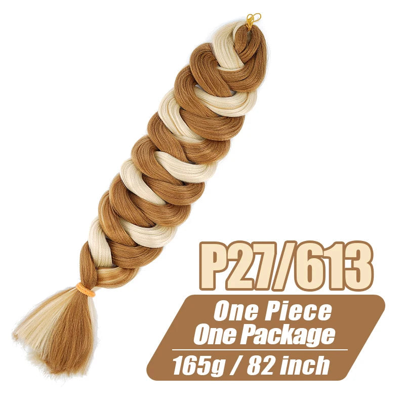 Xpression Jumbo Braiding Hair 82 Inch 165g Crochet Hair Pre Stretched Box Twist Braids Synthetic Hair Extensions For BWomen Viralgem Store