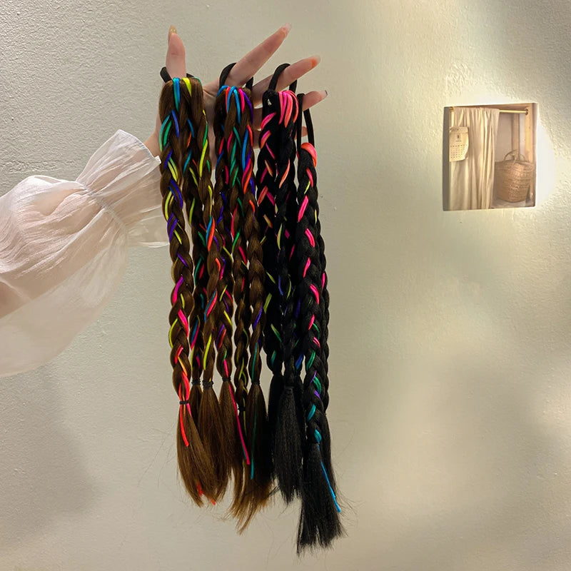 AISHG 1Pcs Synthetic Bubble Twist Ponytail For Women Elastic Twist Braid Rope Rubber Band Natural Lantern Girls Hair Accessories