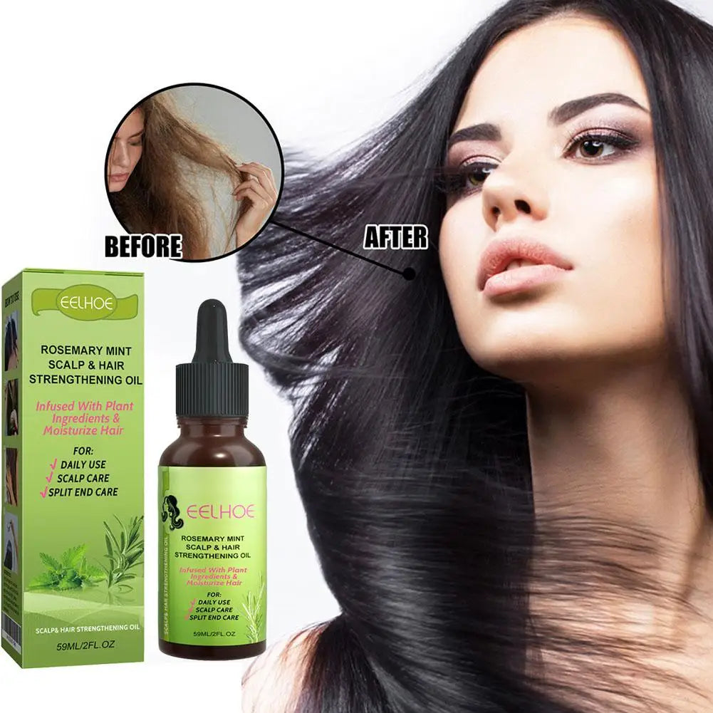 30ml/59ml Batana Rosemary Mint Scalp Hair Strengthening Oil Biotin Essential Oils Nourishing Treatment Split Ends Dry All Types Viralgem Store
