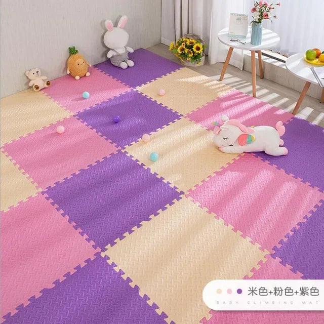16pcs Foam Baby Play Mat Puzzle Mat Kids Interlocking Exercise Tiles Rugs Puzzle Floor Tiles Toy Carpet Soft Carpet 30*30*1cm Viralgem Store