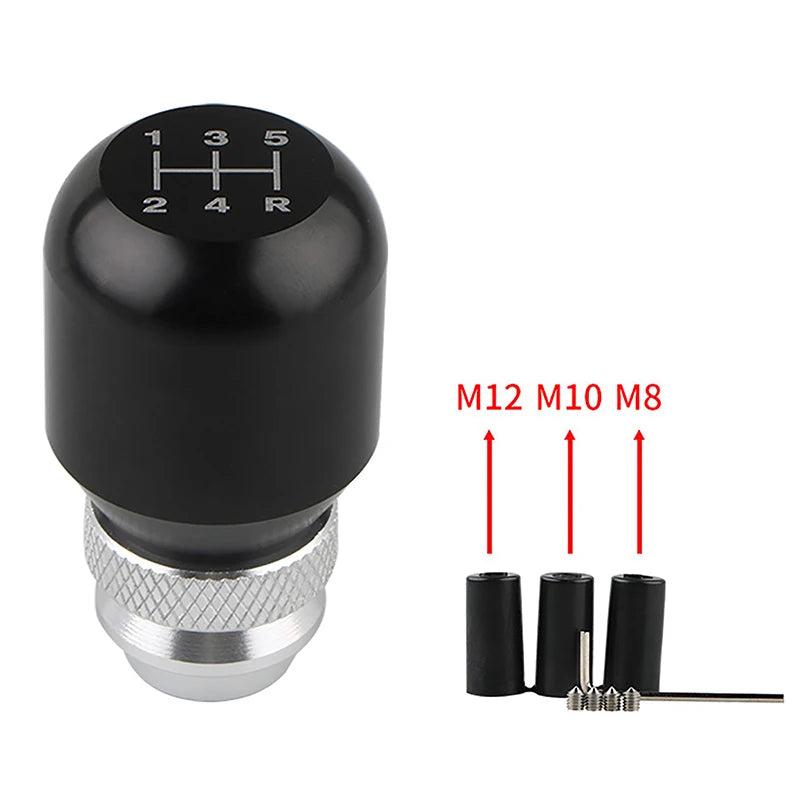 Universal Car Gear Shift Knob Gear Stick Manual Shifter Lever Retractable Adjustable Length Gear Head Aluminum Alloy Gear Head