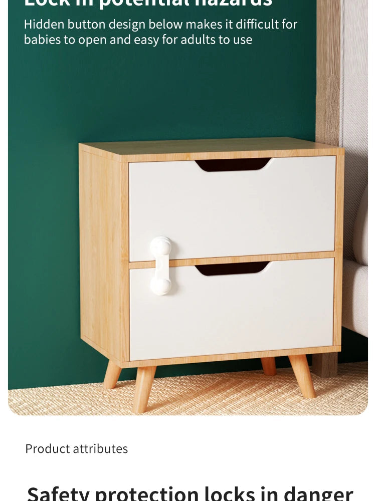 10PCS Baby Safety Locks Cabinet Locks Room Locks Drawer Locks Anti-Pinch Folio Locks Safety Protection Products Viralgem Store