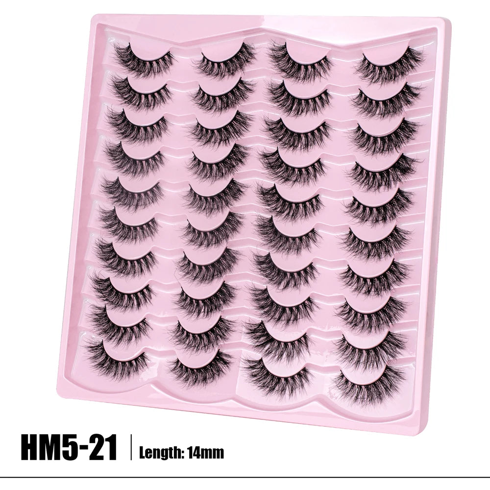 2 Style 20 Pairs Eyelash 3D Natural Mink False Eyelashes Makeup Fake Eye Lashes Faux Cilios Make Up Beauty Tools Wholesale