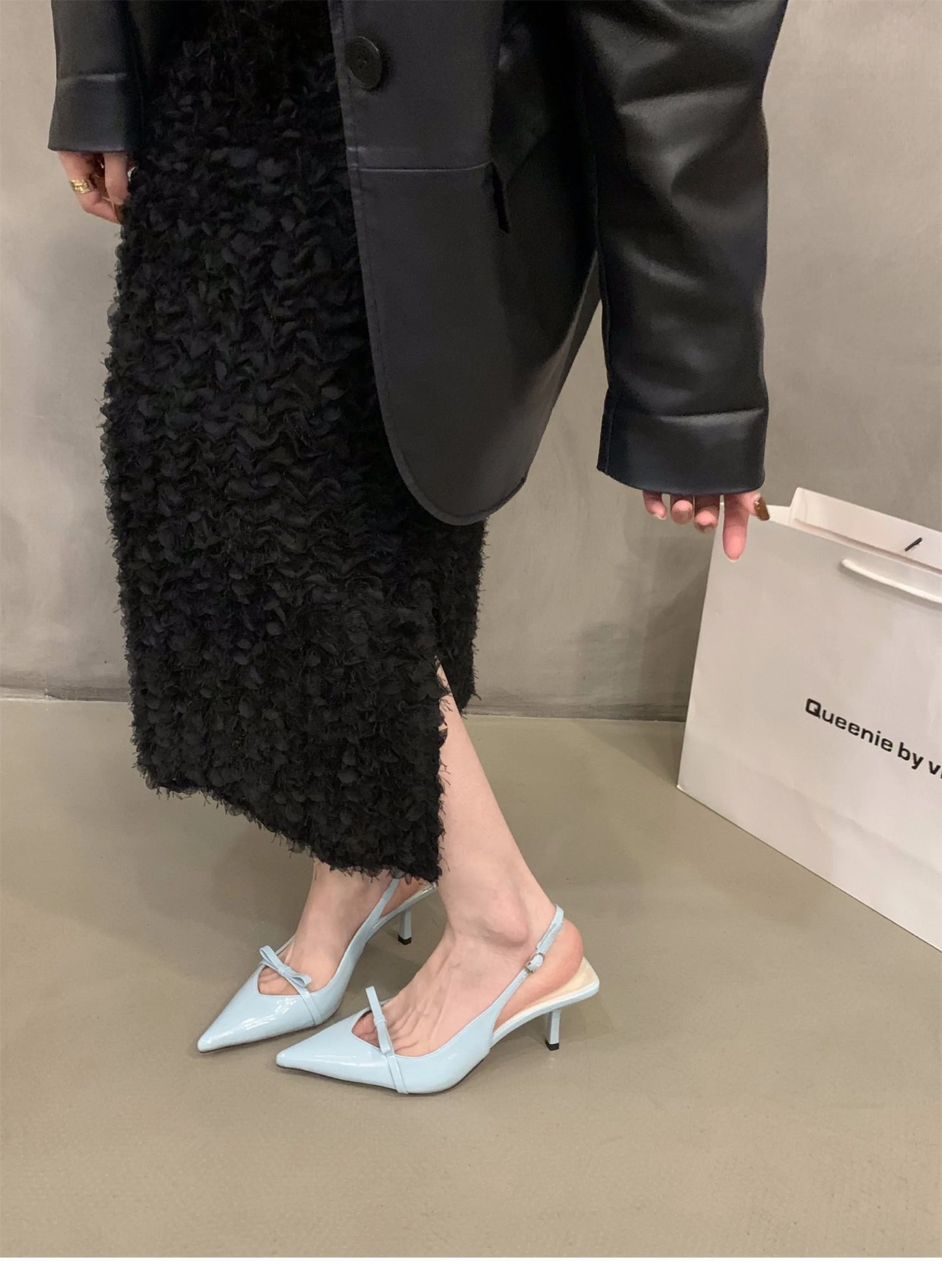 2024 Summer New Women's Shoes Fashion Light Smooth Monochrome Pointed Women's Sandals Thin High Heels Dress Sexy High Heels