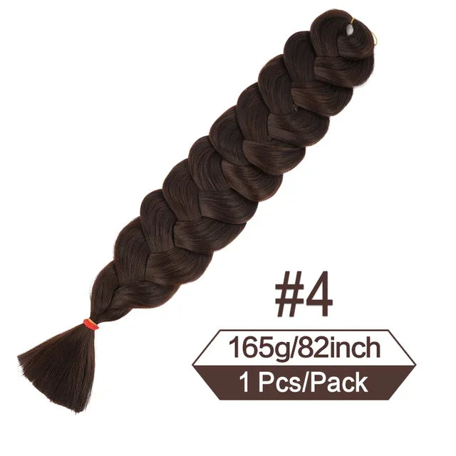 82 Inch Jumbo Braiding Hair Synthetic Xpression Braids Crochet Hair Extensions 165g  Pre Stretched Braid Wholesale For Women