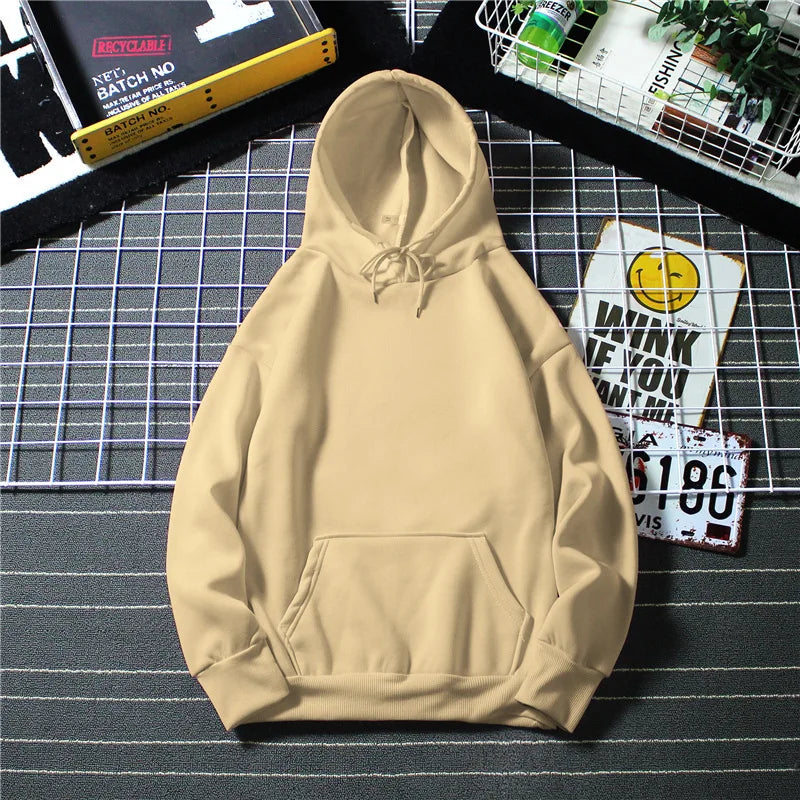 Sports Hoodie 2023 Spring and Autumn Men's and Women's Casual Hooded Pullover Sweatshirt Pure Color Sports Hoodie Sweatshirt Top