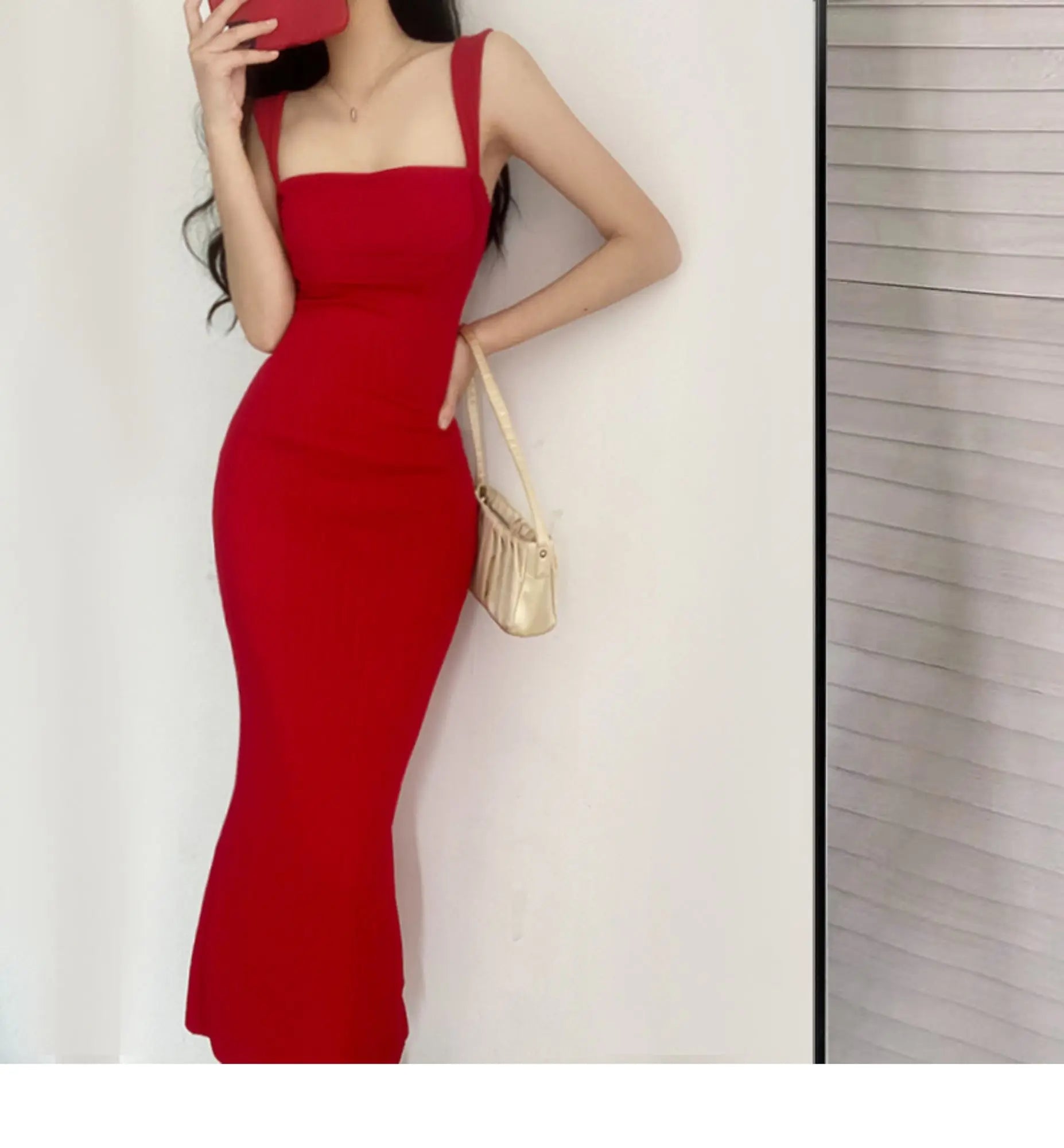 WOMENGAGA Red Dress Mini Summer 2023 New Sexy Short Female Dress Elegant Hot Sexy Korean Women Dresses Sweet 2023 94S6 Viralgem Store