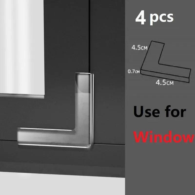 4/10pcs Children Anti Collision Corner Edge Protection Guards Baby Safety Corner Silicone Protector Table Soft Transparent