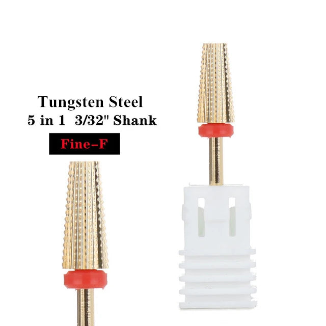 1pcs Tungsten Carbide Nail Drill Bit Electric Manicure Drill Machine Replacement Gringing Heads for Acrylic Gel Polishing Remove