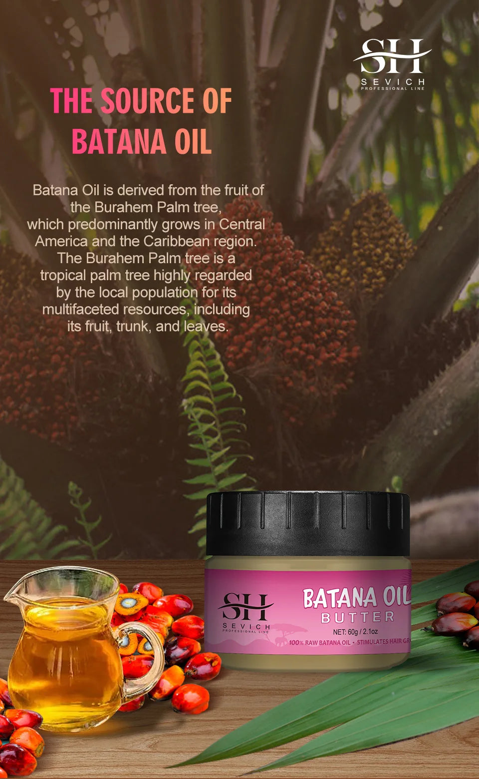 2023 Batana Hair Growth Oil For Black Women 100% Natural Batana Butter For Hair Loss Treatment For Black Men & Women Hair Care