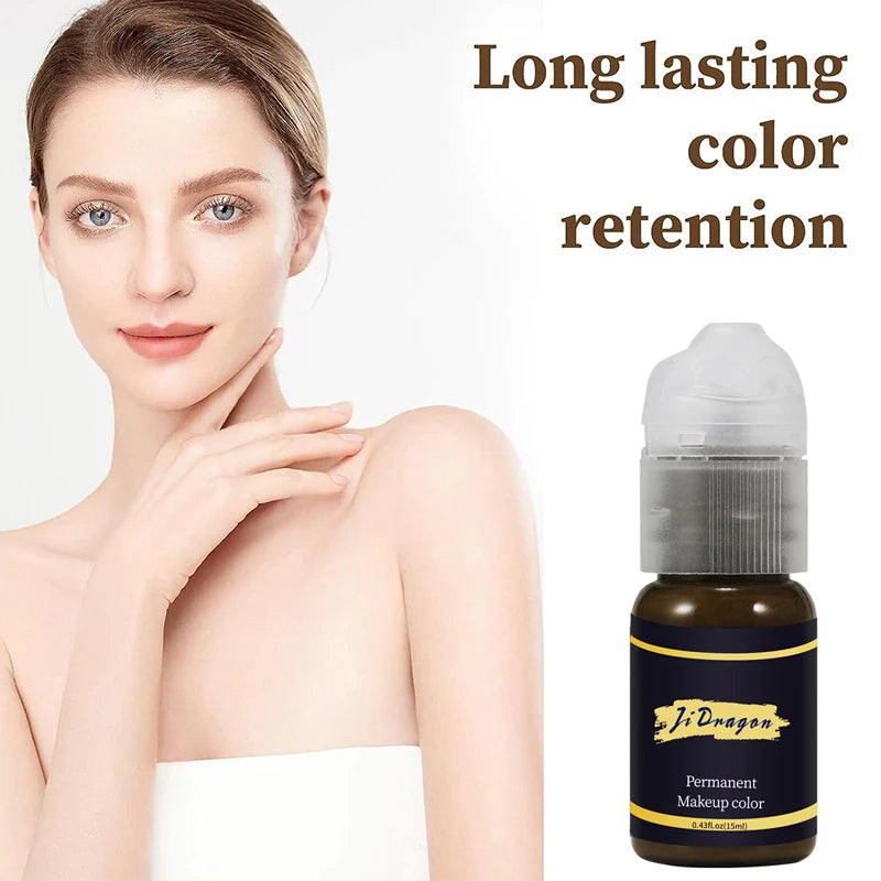 15ml Tattoo ink Pigment Color Paint Set Mix Permanent Makeup Microblading Eyebrow Lip Eyeliner SMP Beauty PMU Body Art Supplies
