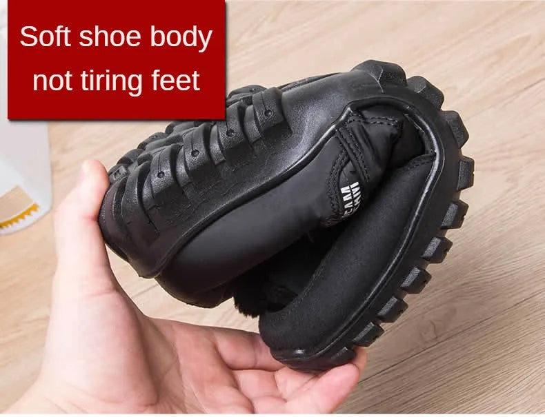 2024 Winter Men Ankle Snow Boot Waterproof Non Slip Shoe for Men Casual Keep Warm Plush Plu Size Couple Footwear Chaussure Homme