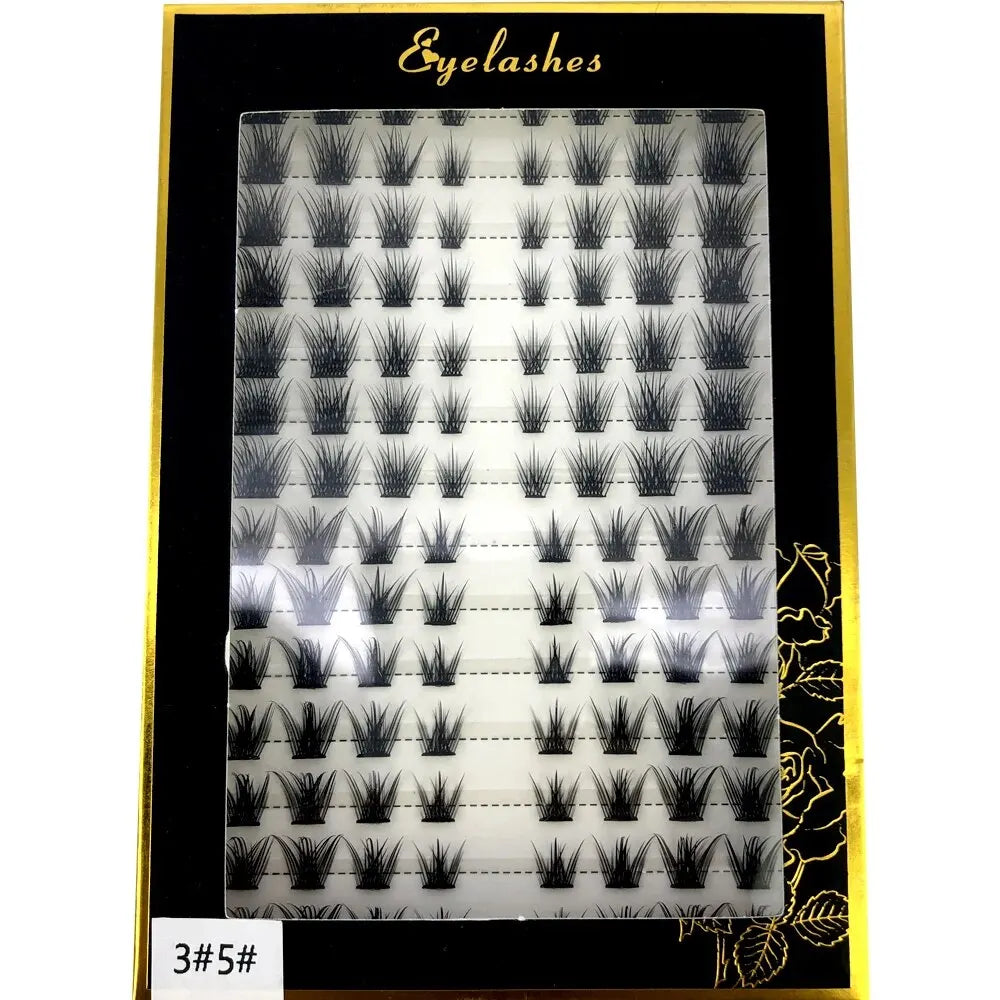 14rows Individual 3D Fluffy False Eyelashes Single Cluster Eyelash Extension Segmented Natural Mink Fox Eye Effect Makeup Lashes