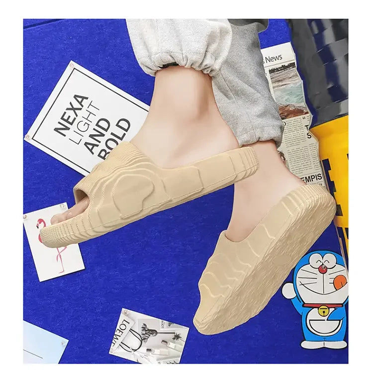 Summer EVA Slippers for Women Men Fashion Beach Sandals Soft Sole Platform Slides Outdoor Toe Open Shoes Unisex Size 29-46