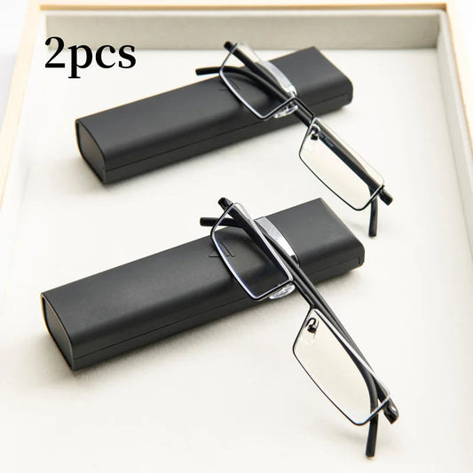 2Pcs Suit Anti-blue Light Reading Glasses Ultralight TR90 Sport Presbyopia Eyeglasses Women Men Far Sight Eyewaer With Case +1.2 Viralgem Store
