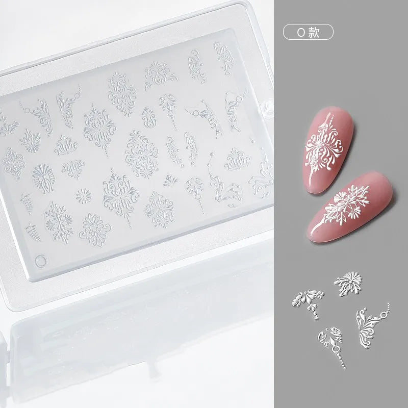 1pc Sweater Knitting Lace 3D Acrylic Mold Nail Art Decoration Nails DIY Design Silicone  Nail Art Template Nail  Mold
