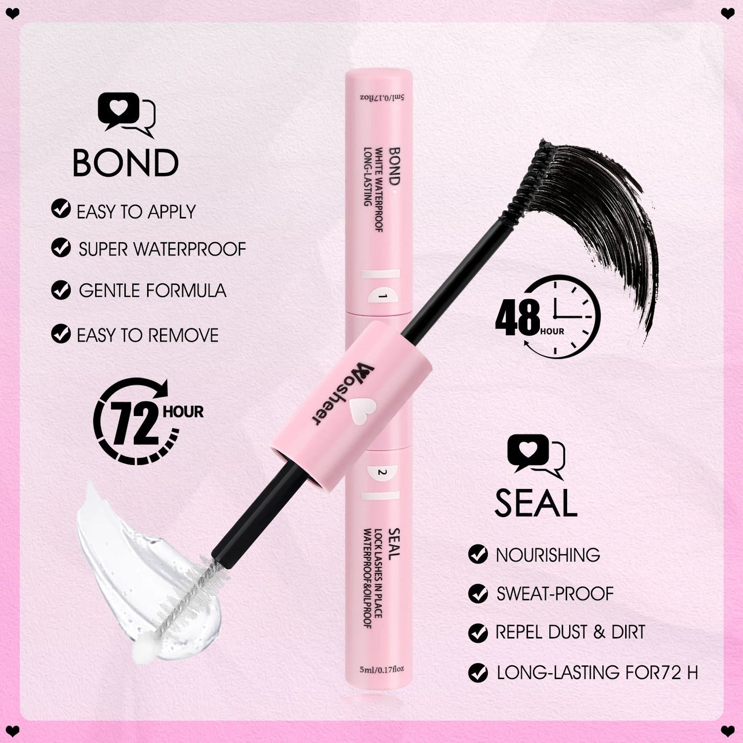 WOSHEER Fluffy Lash Clusters Kit 100D Thick Eyelash Clusters Wispy Individual Lashes 8-18mm Cluster Eyelash Extension Viralgem Store