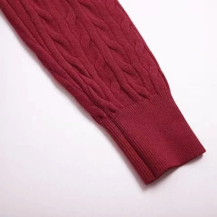 Women's Autumn And Winter Wool Sweater Version Loose Lazy Wind Short Girl Vintage Twist Button Sweater New Blouseo Female Tops