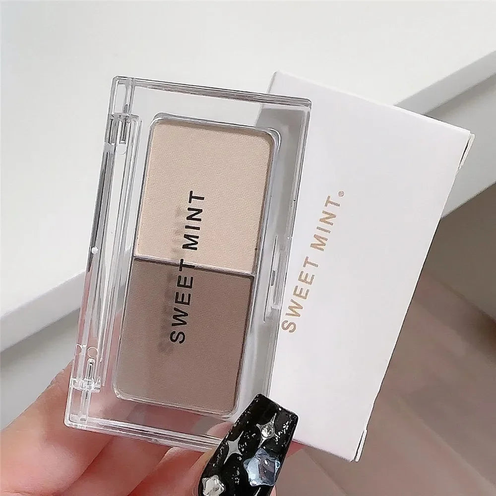 Two-color Nose Shadow Powder Highlighter Contouring Palette Side Shadow V Face Matte Brightening Multifunction Makeup Palette