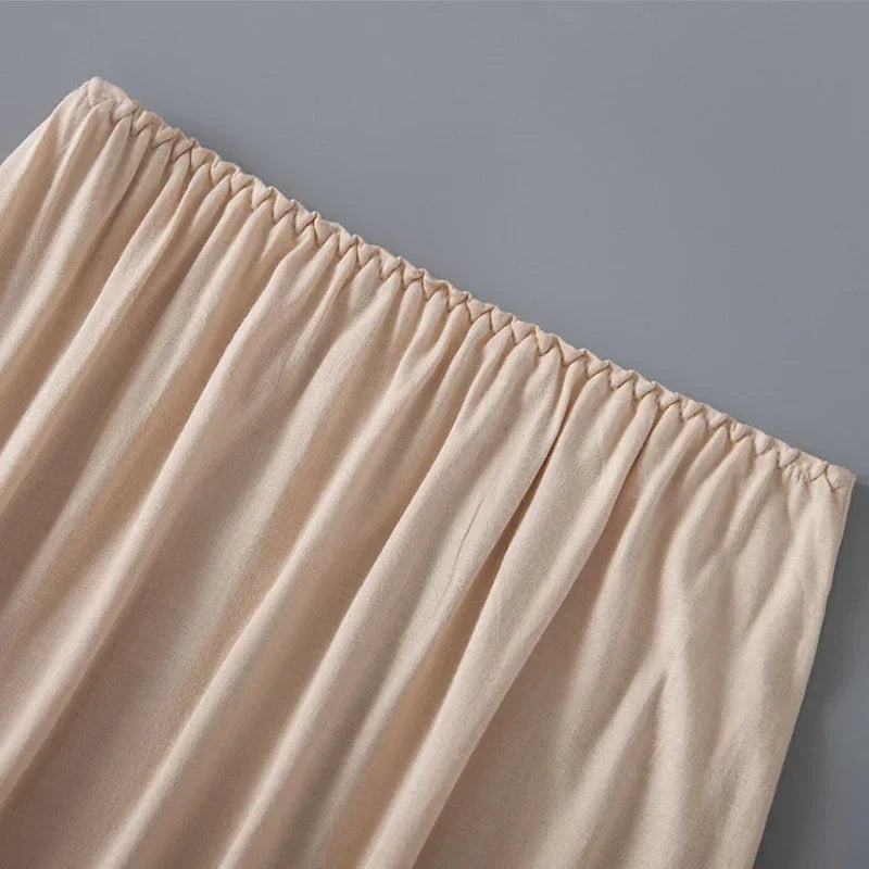 3 Lengths Underskirt Half Slips Dress For Women Summer Thin Ice Silk High Waist Elastic Anti-Penetrating Underskirt Lining Viralgem Store