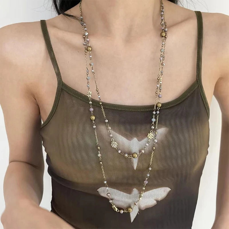 1PC Bohemian Beaded Long Sweater Necklace Women's Fashion Stackable Long Necklace Viralgem Store