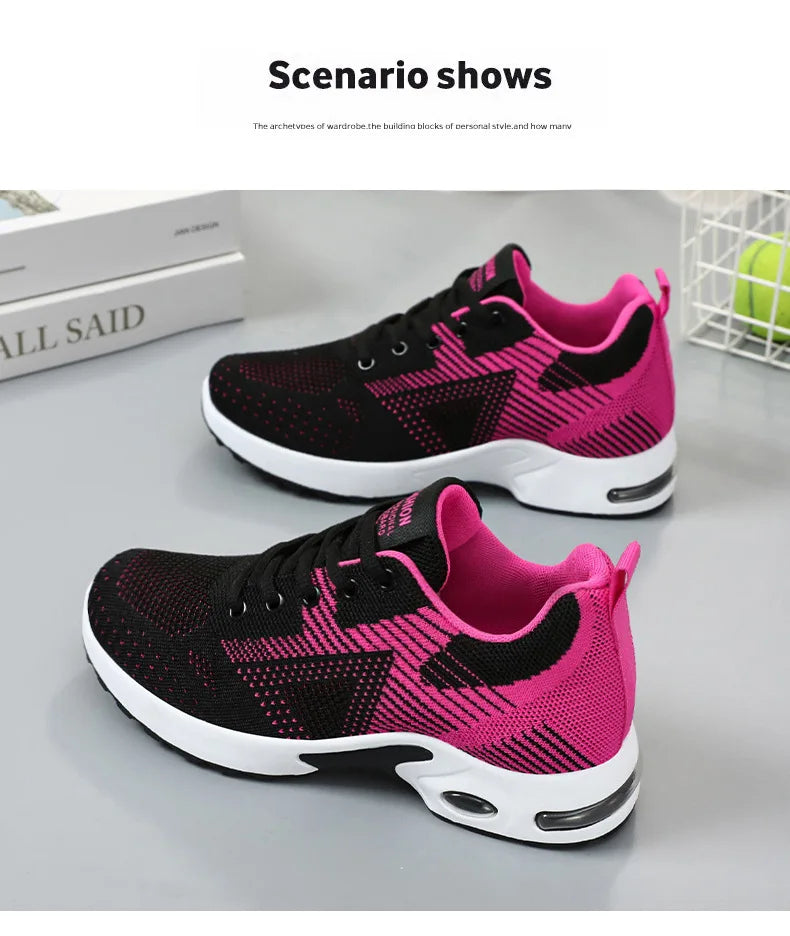 Sports shoes Women's new women's shoes summer large size casual comfortable breathable lace-up sports running shoes