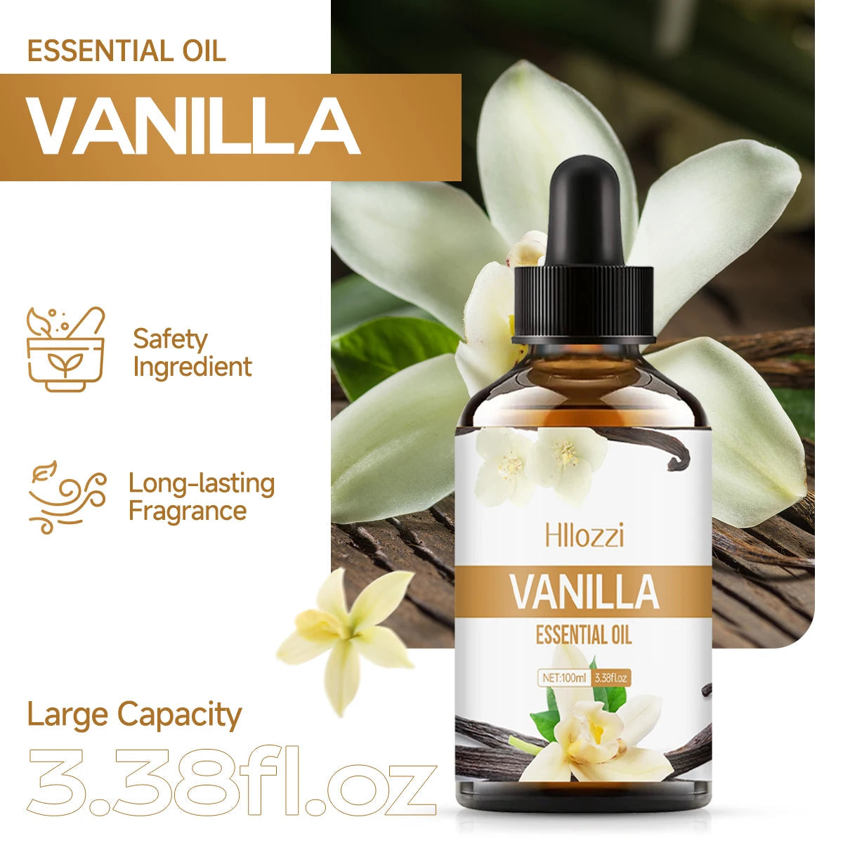 Vanilla essential oil for face, SPU, aromatherapy diffuser, DIY soap, suitable for all skin types, long-lasting fragrance Viralgem Store